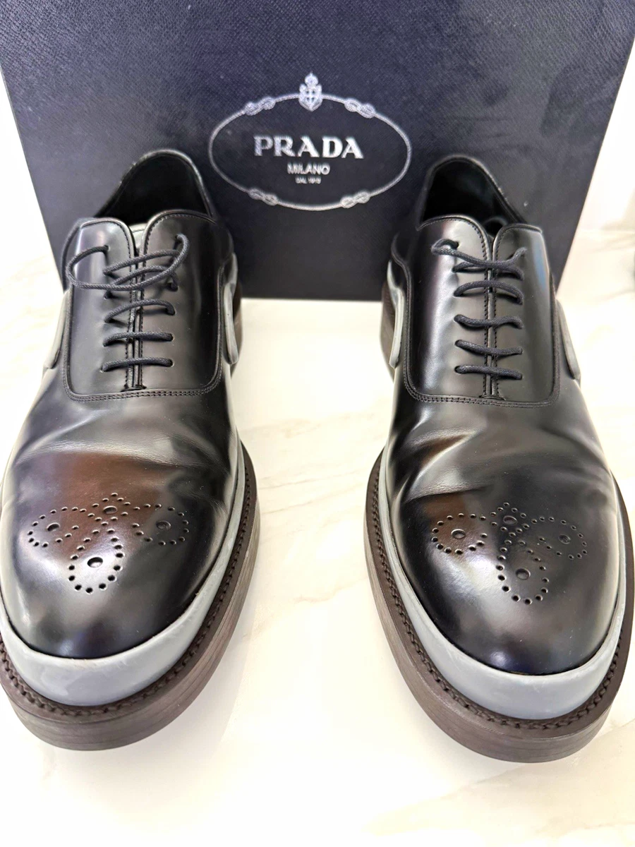 PRADA Black Wingtip Dress Shoes for Men for sale | eBay
