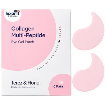 Collagen Peptide under Eye Patches - 6 Pairs Korean Firming, Glowing & Hydrating