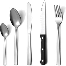 Besteck Set, 30 Teilig Besteck für 6 Personen, Hochwertiges Besteckset aus Ed...