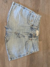 Pacsun High Rise Festival Light Wash Denim Shorts Blue Size 23