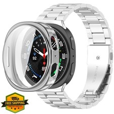 Samsung Galaxy Watch 8 40mm 44mm Metal Band TPU Case Stainless Steel