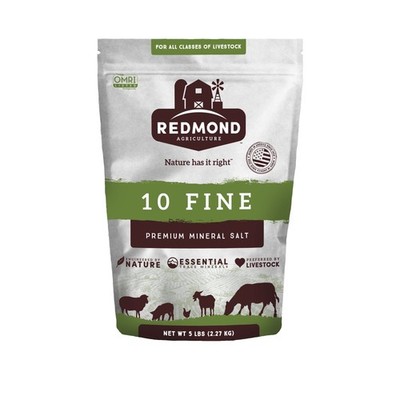 Redmond 10 Fine Mineral Mix for Livestock 5 Pound Natural Trace Minerals