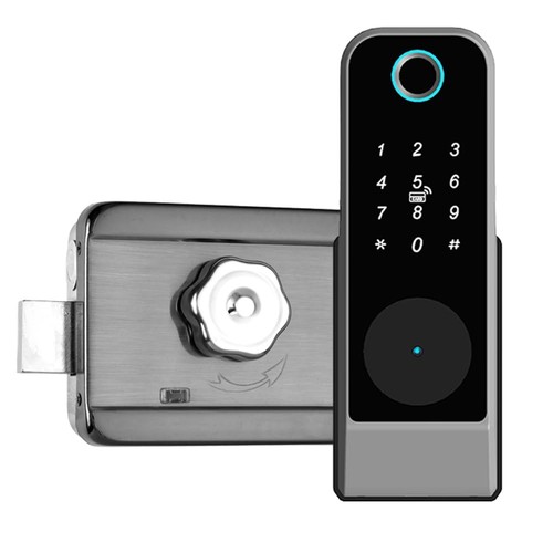 Smart Keyless Entry Fingerprint Door Lock, Smart Anti-Theft Biometric Passwor...