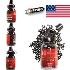 Efficient .177 Caliber Black BBs 1500 Count High Performance for Hunters
