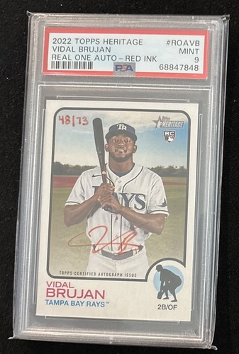 Vidal Brian - 2022 Topps Heritage #ROA-VB PSA 9 (RC) Rookie Red Ink /73 I218 - Bild 1 von 2