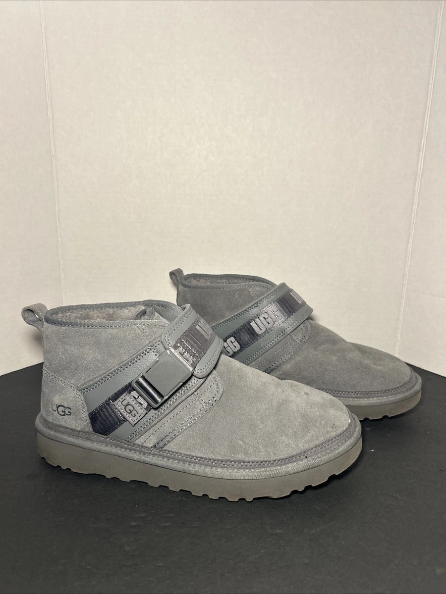 Ugg Neumel Flex Pull On Boots Gray Suede Plush Sherling 1106995 Men\'s Size 7 UGG Gray Men main image 4