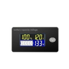 Battery Monitor Testers Meter Voltage Meter with Temperature Display Size: 12V