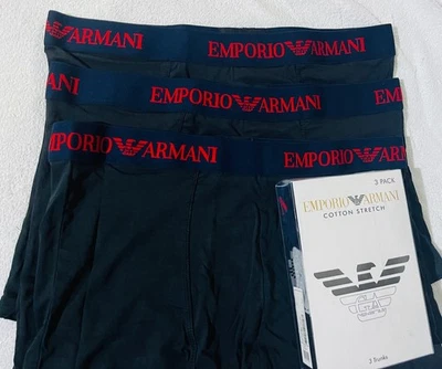 Emporio Armani Men's Boxers shorts underwear 3 pack cotton stretch L, M , SALE