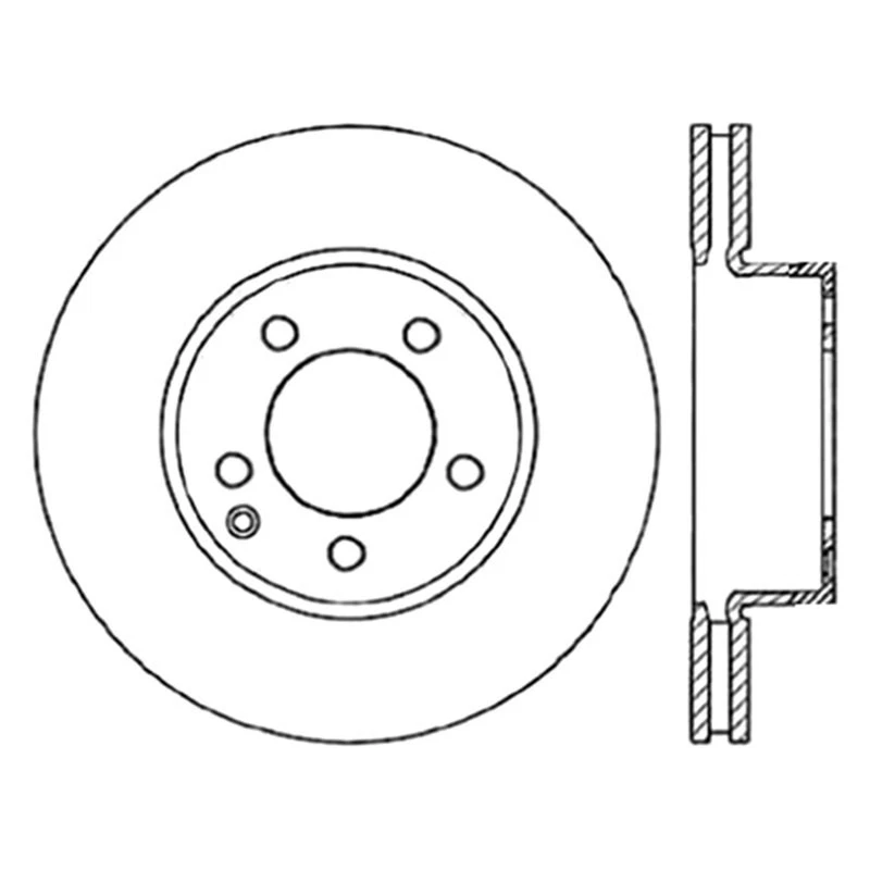 For Mercedes-Benz C250 10-16 C-Tek Standard Drilled Vented Front Brake Rotor - Image 2 of 4