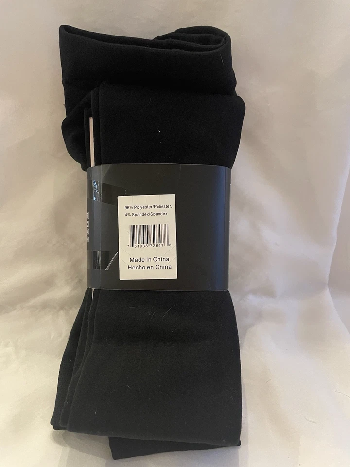 Ellen Tracy Tights Womens Small Medium Black Casual Fleeced Soft & Cozy - Image 2 of 3