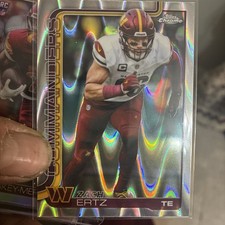 2025 Topps Chrome Football NFL Zach Ertz RayWave Refractor #297 Commanders 📈📈