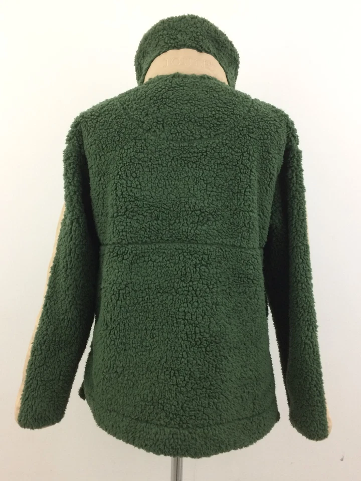 Chaqueta polar para mujer Joules talla 10 verde y tostado cremallera cuello alto divisiones usada F1 Foto 4 de 4