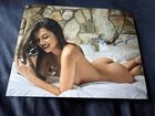 Playboy Playmate RAQUEL POMPLUN Signed 8x10 SEXY Photo PMOY AUTOGRAPH 1