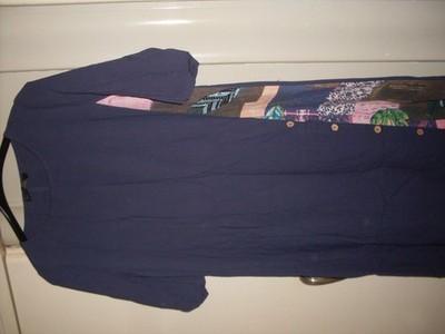 Kleid  ZANZEA Collection  Maxi Blau Gr.  L Baumwolle