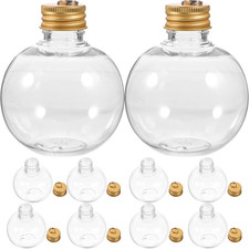 10Pcs Christmas Drink Balls Juice Bottles Clear Ornament Balls Christmas Fillabl