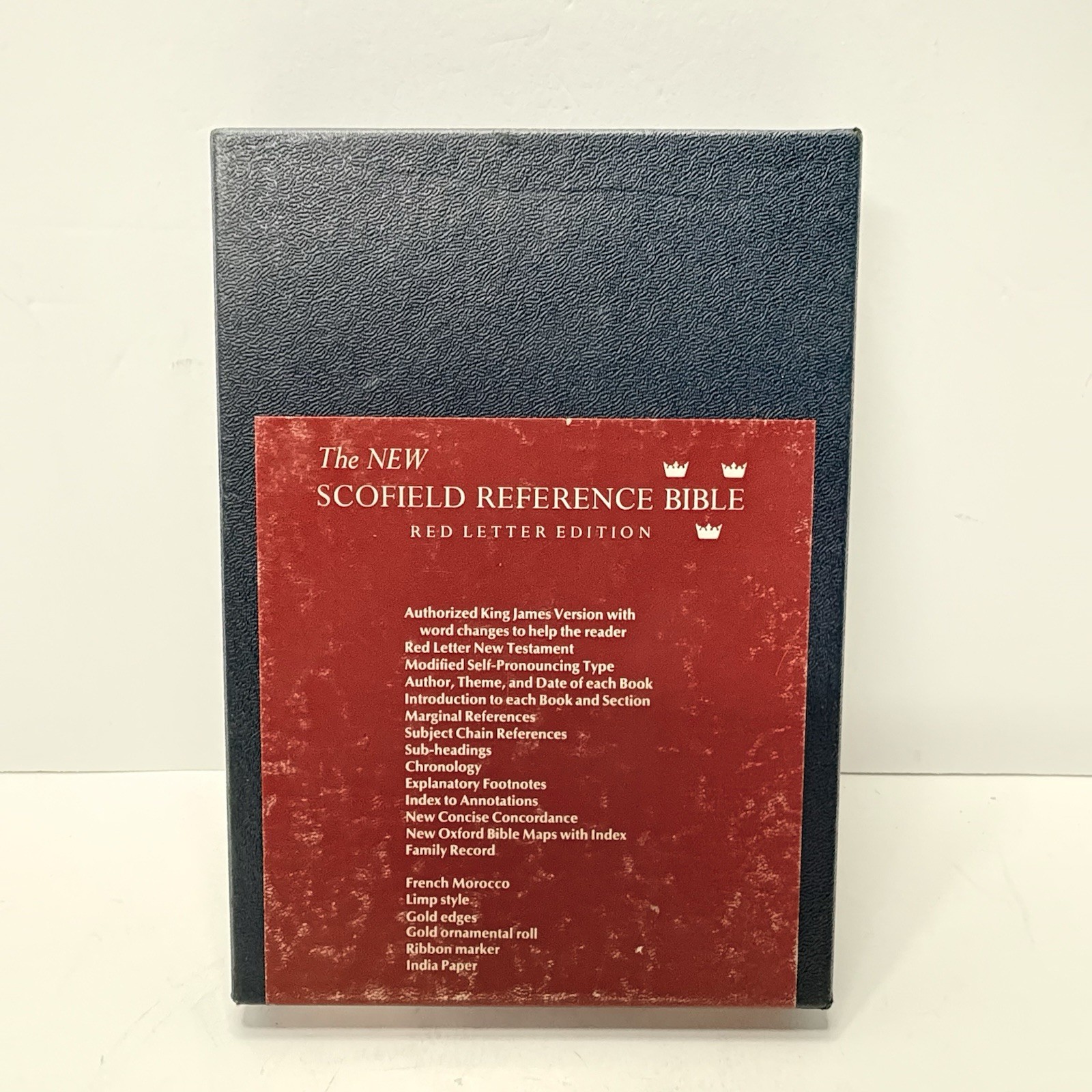 VTG Holy Bible New Scofield Reference Edition KJV Red Letter 1967 Oxford Blue