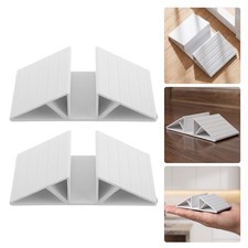 Durable Plastic Triangle Support Feet for Pet Gates White ABS Freestanding Fence