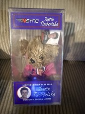 Justin Timberlake NSYNC Rare Bears, Pink Bear, Singer Actor Ltd Ed