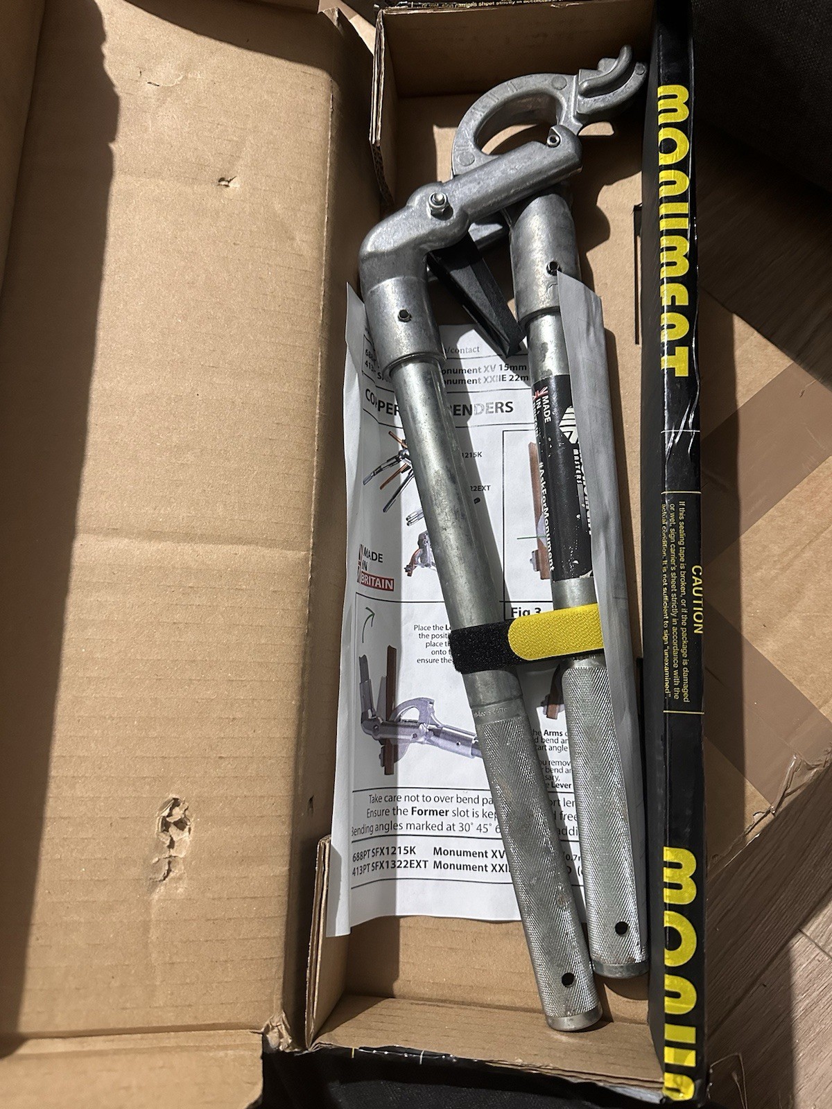 Monument Tools Lever Copper Pipe Bender 15mm