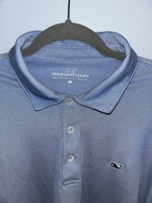 Vineyard Vines Men  s Light Blue Polo, Size M