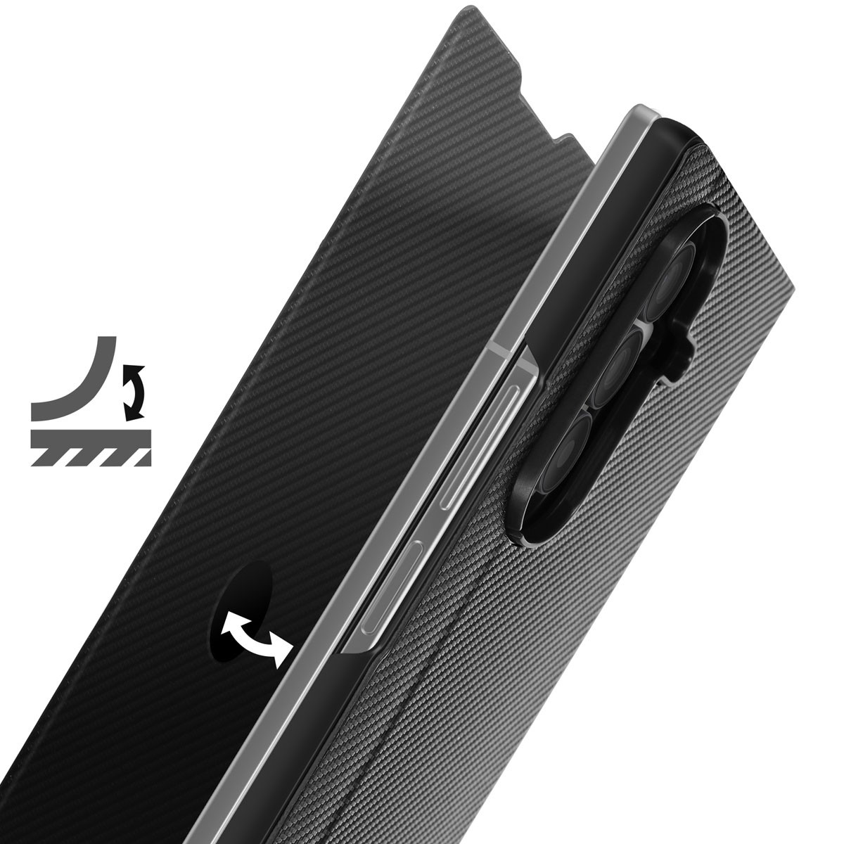 Housse texturée Galaxy Z Fold 7 pour professionnels en déplacement et réunions - 4