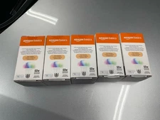 Lot Of 5 Amazon Basics  WiFi Color  Smart A19 LED Bulb And Echo dot 3rd Gen