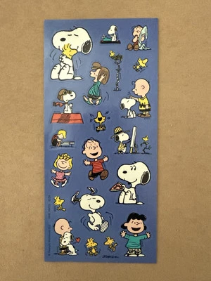 HALLMARK Peanuts Snoopy Character Friends Sticker Sheet Stickers Woodstock Charlie Lucy