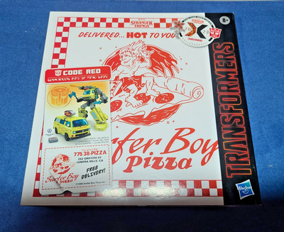 Transformers x Stranger Things 2023 Collaborative Surfer Boy Pizza Code Red MISB