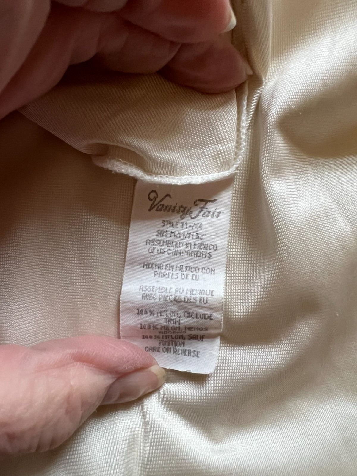 Lot of 4 Vintage Vanity Fair Long Half Slip Size Medium Navy White Off White thumbnail 4