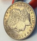 1889-S Morgan Silver Dollar AU original  toning slightly proof like