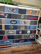 Pottery Barn Teen NFL Quilt 90" X 87" With team Logos