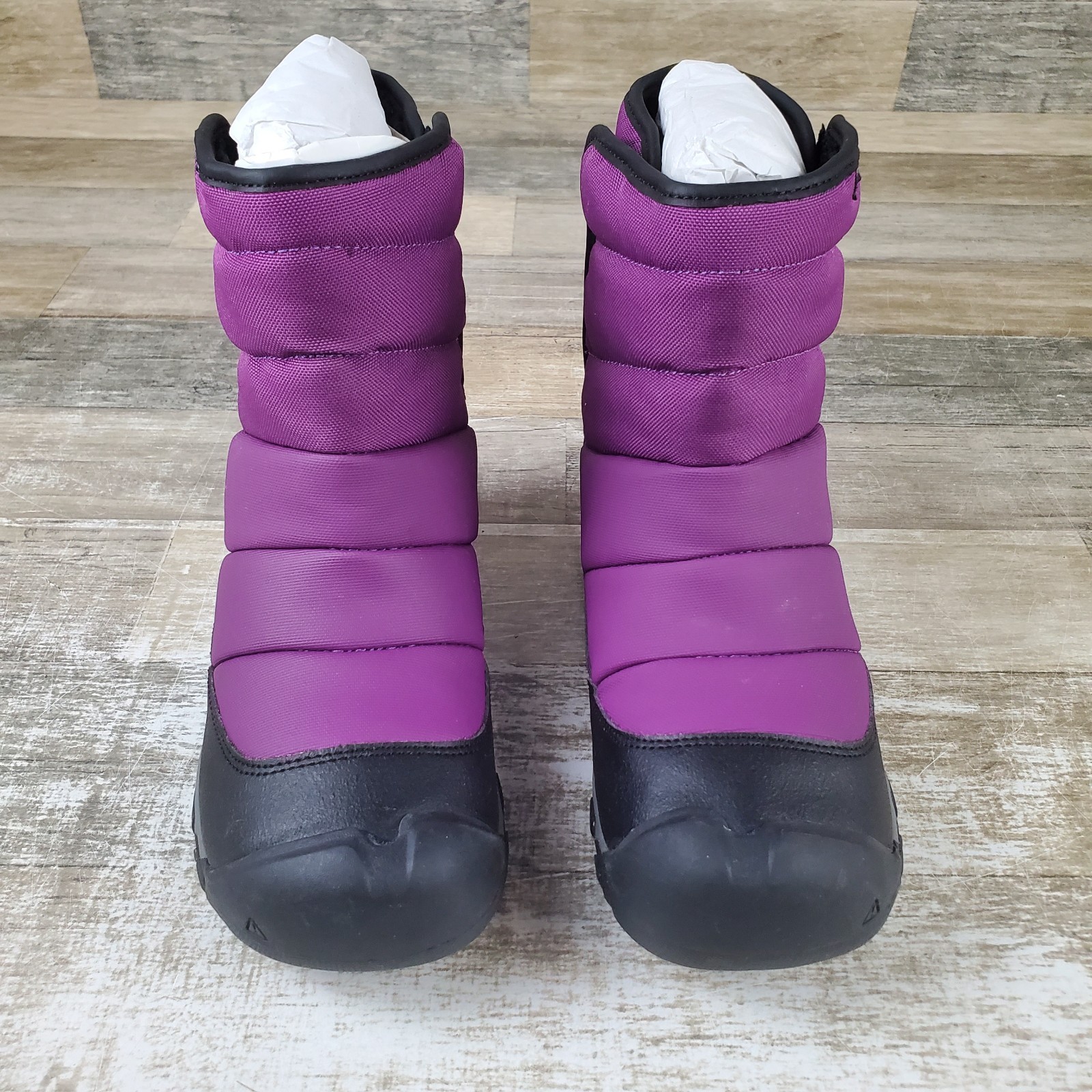 Stivali da neve KEEN Puffrider per bambini taglia 2 arancione carisma slip on alti impermeabili