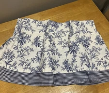 American Living Valance Floral Plaid Blue Ralph Lauren 47x28” Layered Toile