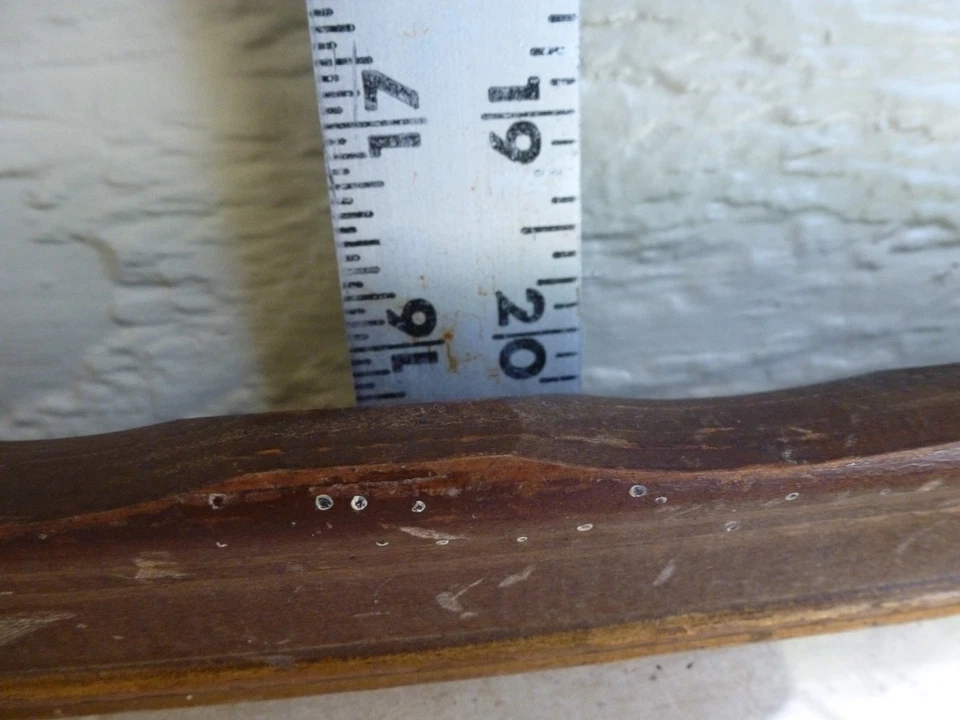 Marco de madera MCM vintage 13,5"x 16" marrón con respaldo frontal de cartón de vidrio Foto 4 de 4