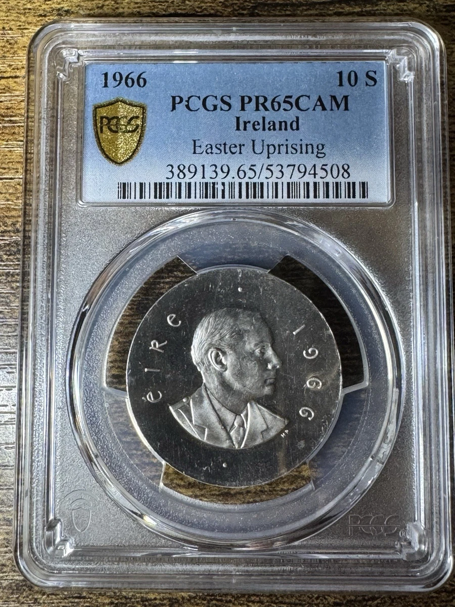 1966年 アイルランド イースター蜂起50年記念10シリング銀貨 PCGS認証 1966年 アイルランド銀貨 10シリング イースター蜂起50周年記念銀貨