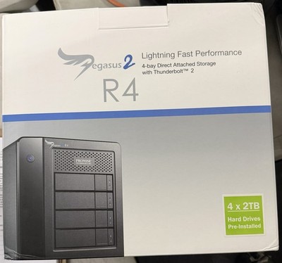 Pegasus 2 R4 Thunderbolt 2 Drive 4x 2TB Total 8TB Promise