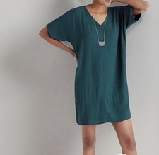 Madewell Novel Shift Dress In Forest Green Size Medium CR5462