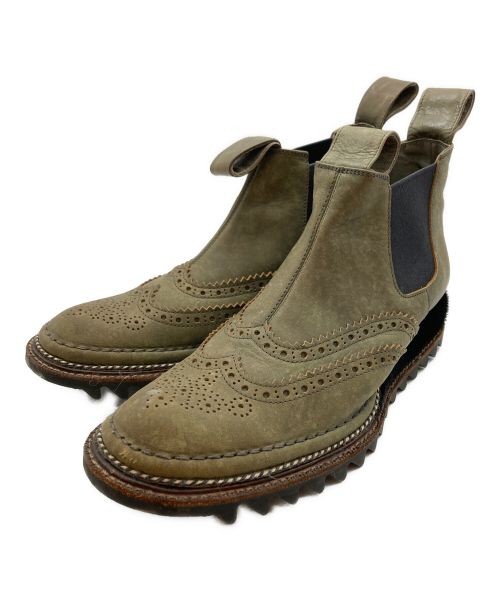 SAOLA JUCO. Stivali gore laterali suola di squalo kaki