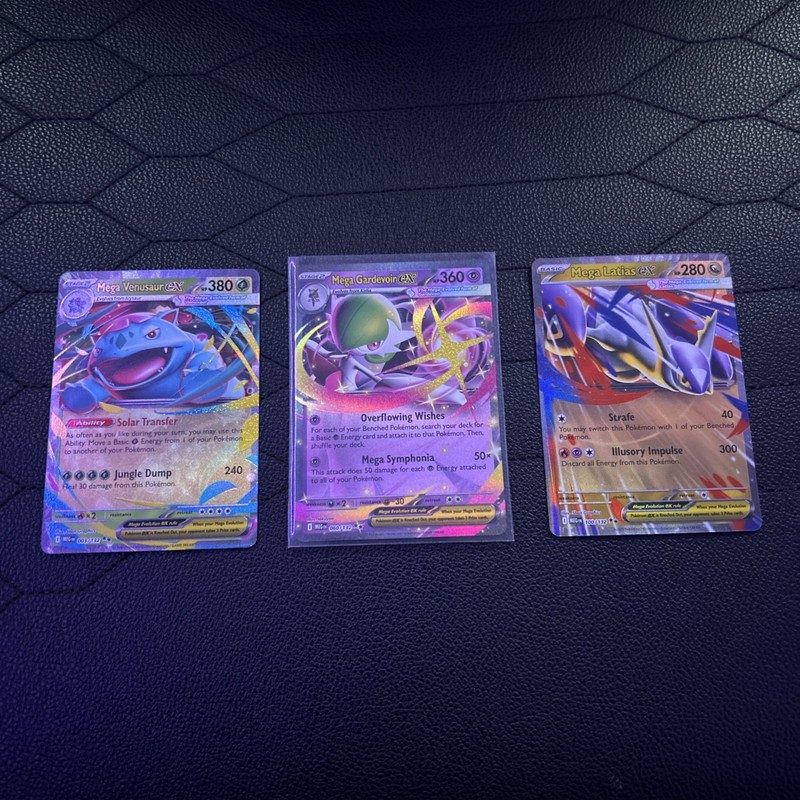 Pokemon Mega Evolutions lot of 3 mega Venusaur, mega gardener, mega Matias