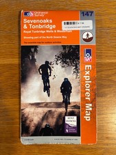 Ordnance Survey Explorer Map Sheet 147 1:25,000 Scale - Sevenoaks & Tonbridge
