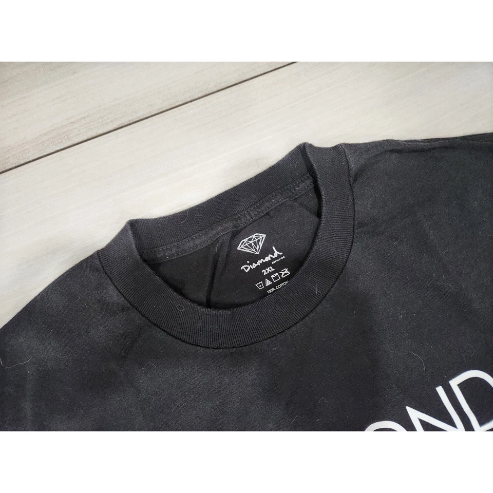 Camiseta Vintage Diamond Supply Co. Logotipo Skate EUA Masculina Tamanho 2XL Azul Tiffany - Imagem 2 de 3