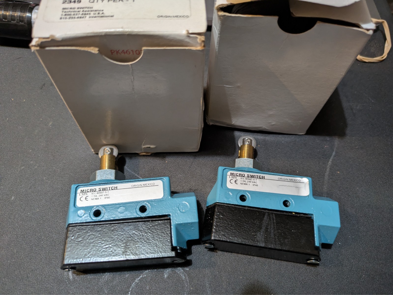 TWO. HONEYWELL BZE6-2RQ8 MICRO SWITCH. NEW OPEN BOX. #103