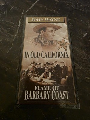 In Old California - Flame of The Barbary Coast John Wayne VHS  new sealed