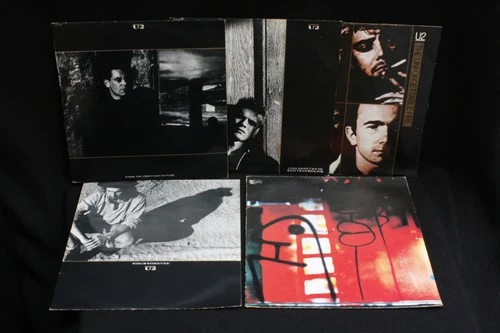 U2 Vinyl 12' X5 LOT (U.K.Record) The Fly.With or Without You.Unforgettable Fire