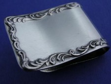 Sterling S KIRK & SON Napkin Clip w/ scroll border no.27 ~no mono~ $59 each