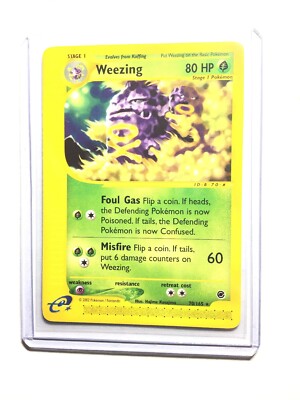 WEEZING - 70/165 - Expedition Base Set - Rare - Pokemon Card - NM