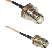 RG316 RP-TNC FEMALE BULKHEAD to TNC Female Small Bulk RF Cable Rapid-SHIP LOT