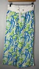 Lilly Pulitzer The Beach Pant in Resort White Crystal Coast Linen Women's XS