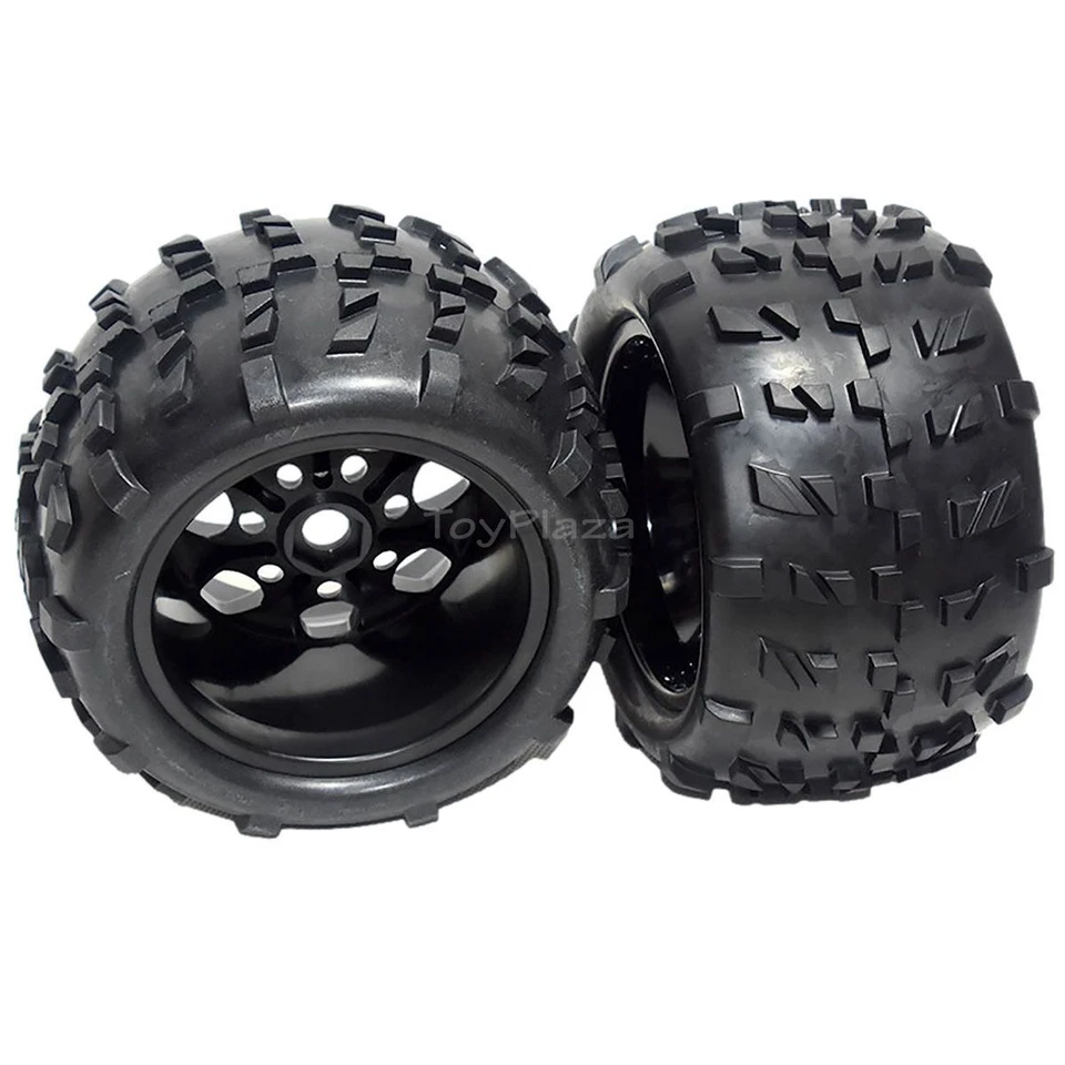 Rueda de buje negra completa Hispeed 62012 2 piezas para camión buggy HSP HiMOTO 1/8 RC Foto 3 de 4