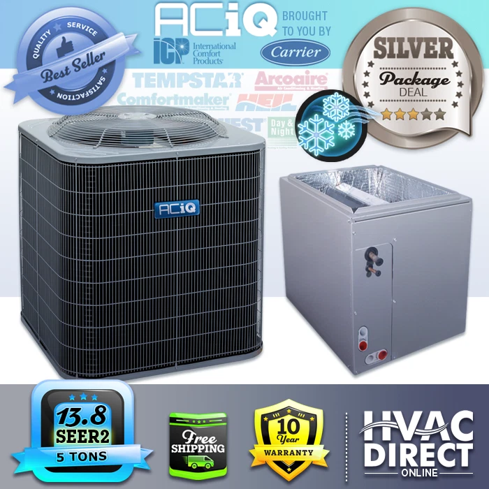 5 Ton 13.8 SEER2 ACiQ-Heil by Carrier Air Conditioning Condenser u0026amp; A  Coil | eBay